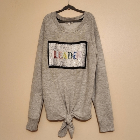 Ten Sixty Sherman Girls Long Sleeve Sequin Sweater - Picture 1 of 5